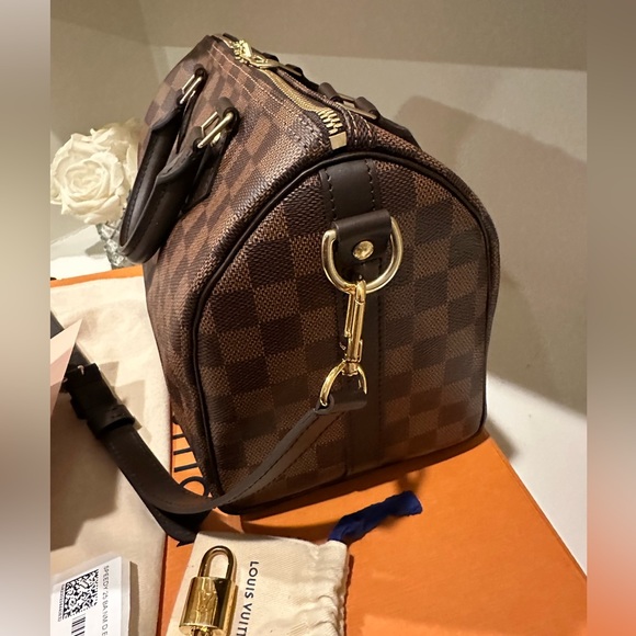 SOLD New in Box Louis Vuitton Speedy Bandoulière 25 Damier Canvas Ebene - Picture 11 of 16